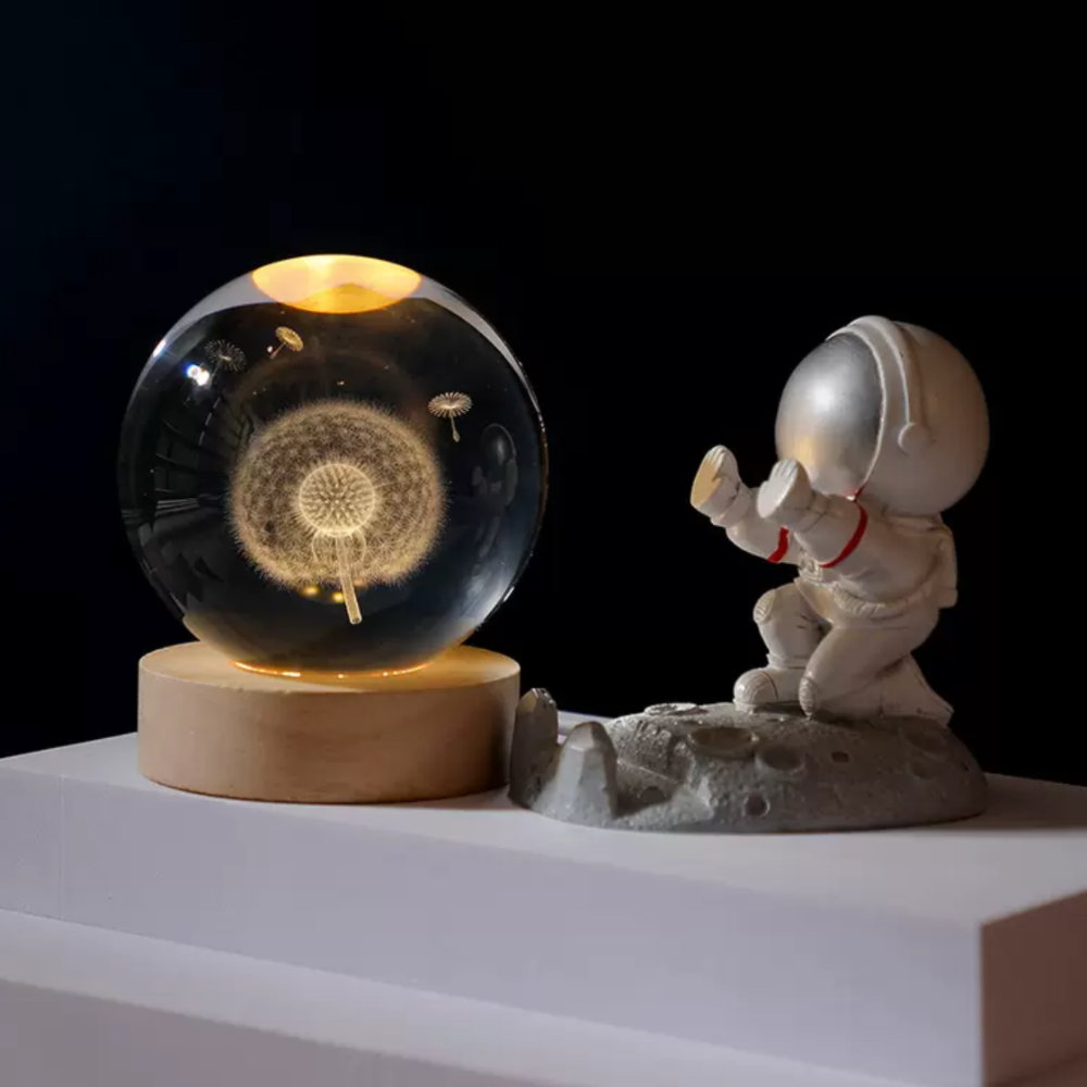 Boule de cristal 3D-Pissenlit
