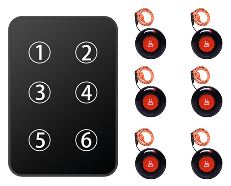 6 call button + 1 receiver E01