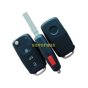 3+1 Button Car Remote <strong>Key</strong> Shell SETS for <strong>VW</strong> (HU66/ 202D) 3+1 <strong>Key</strong> with Pit <strong>Lock</strong>+car+unlock+side Red Search Car - Product Image 3