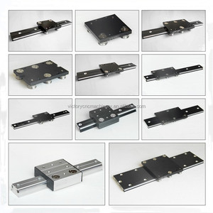 Bloque de riel deslizante de doble eje negro con cuatro ruedas, bloque de riel de guía lineal CNC, movimiento y bloque de cojinete de rueda - Product Image 6