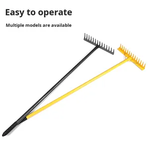 小铁农用耙子木柄翻土枯草耙子挖松除落叶 - Product Image 3