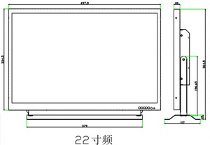 セキュリティディスプレイワイドスクリーン21.5インチFhdLed Cctvモニター (Bnc Hd Av RcaスピーカーUSB入力付き) - Product Image 5