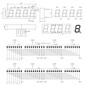 0,39 Zoll 4-stelliges LED-Zeichen 7-Segment-Anzeige Uhr LED-Digital anzeige