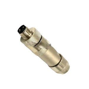 M8 3/4コアストレートベント溶接プラグコネクタ2P 3P 4P 5A定格USBケーブル6PIN 8PINねじ金属アセンブリ銅電源用 - Product Image 2