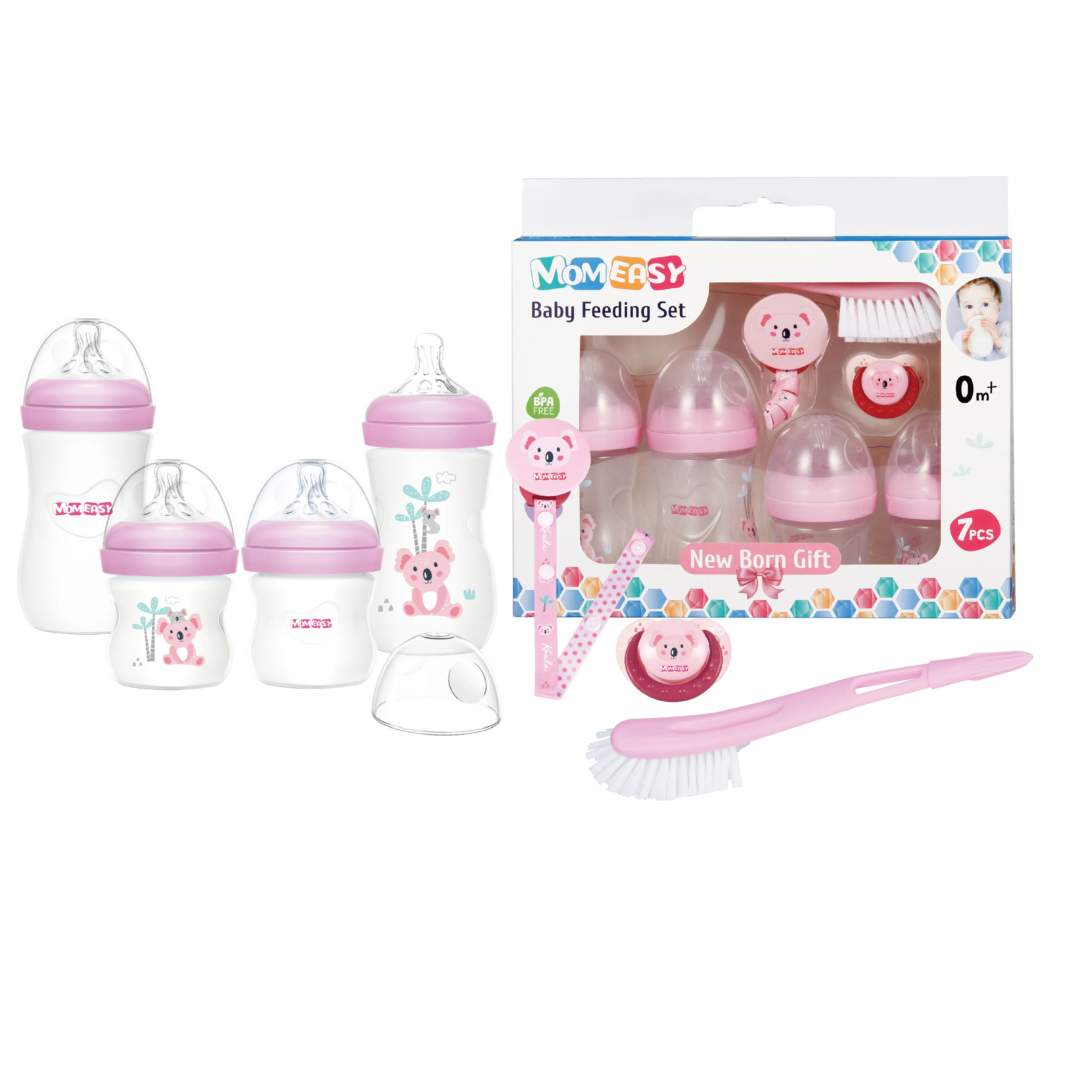 7PK PP New Born Baby Gift Set Bebê Alimentação Garrafa Set Baby Bottle Set