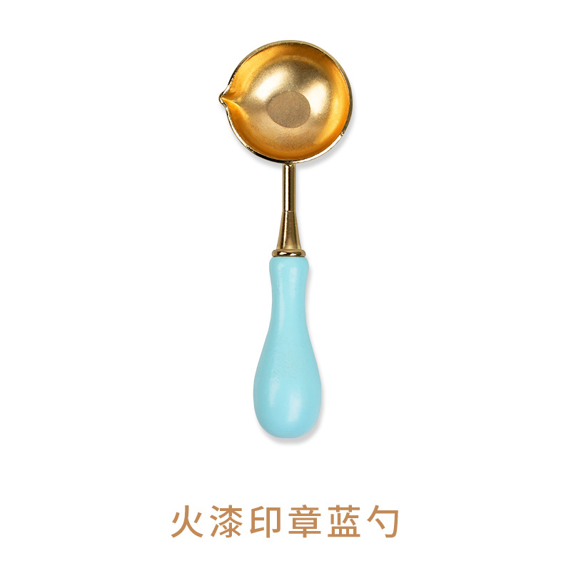 Cuillère à cire à cacheter bleue