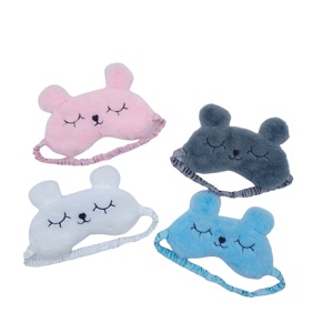 Sevimli peluş uyku göz maskesi arka ve yan uyuyanlar için uygun ışık blok ve göz yorgunluğu ve stres rahatlatmak - Product Image 1