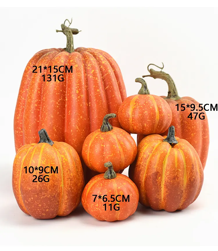 China Manufacturer Wholesale foam pumpkins for Artificial Faux Foam Pumpkin Halloween Thanksgiving Table Fall Harvest Home Decor