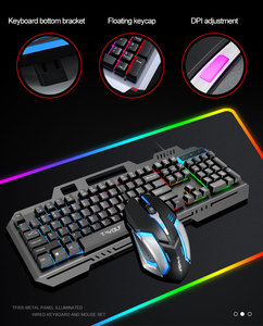 Ratón de teclado con cable 2 en 1 combo TF 230/200 RGB retroiluminado para Gamer Notebook computadora de escritorio juego de oficina - Product Image 5
