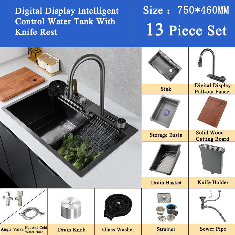Digital display 13 Piece Set With Knife Hold