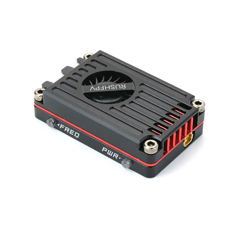 48CH RUSH TANK MAX SOLO 5,8 GHz 2,5 W 1,6 W VTX Transmisor de video Ventilador de refrigeración con carcasa CNC para RC FPV de largo alcance de ala fija