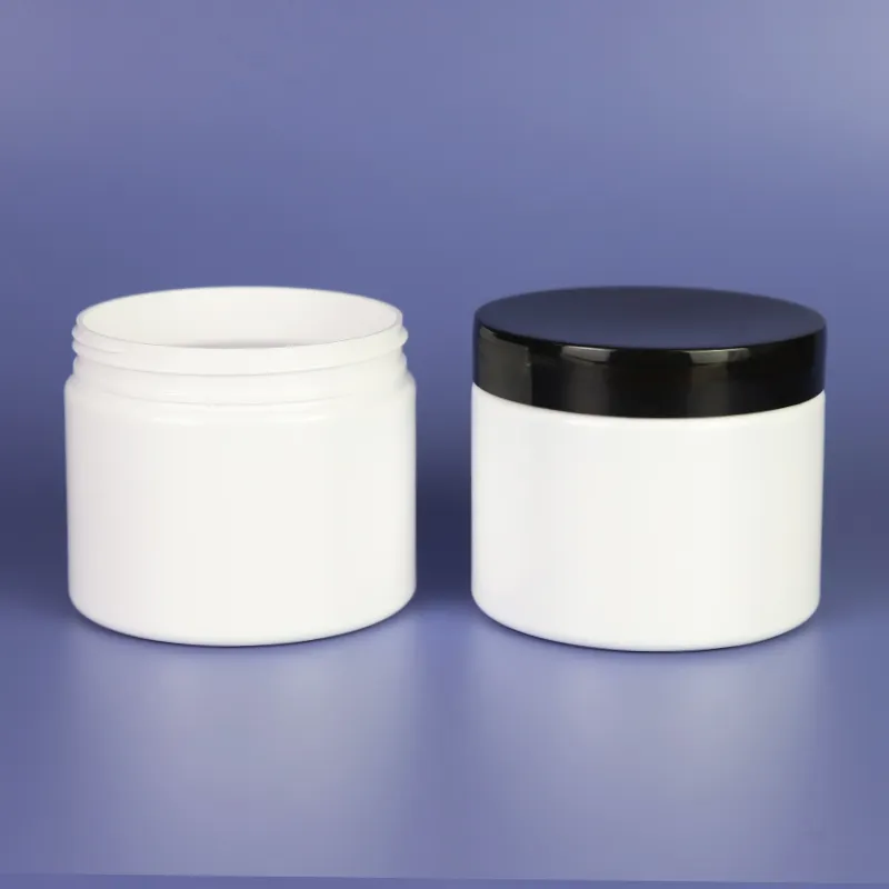 Plastic Jars Manufacturer Customized 240ml PET Body Scrub Face Cream Jar Custom Cosmetic Jars