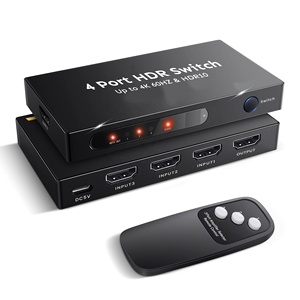 SYONG 8K HDMI 2,1 Switch 4 en 1 Out, Switch HDMI de 4 puertos con control remoto, 4K @ 120Hz HDMI Switcher Selector 4x1 switch HDMI - Product Image 1