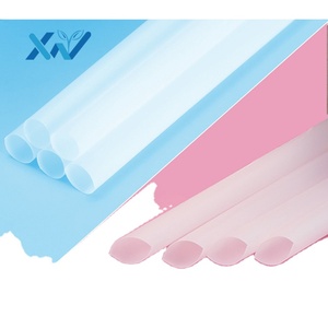 Compostable Custom PLA <strong>sharp</strong> Jumbo Bubble Tea Drinking Coffee <strong>Straw</strong> 12mm 8mm 6mm Wrapped by Printed Paper - Product Image 2