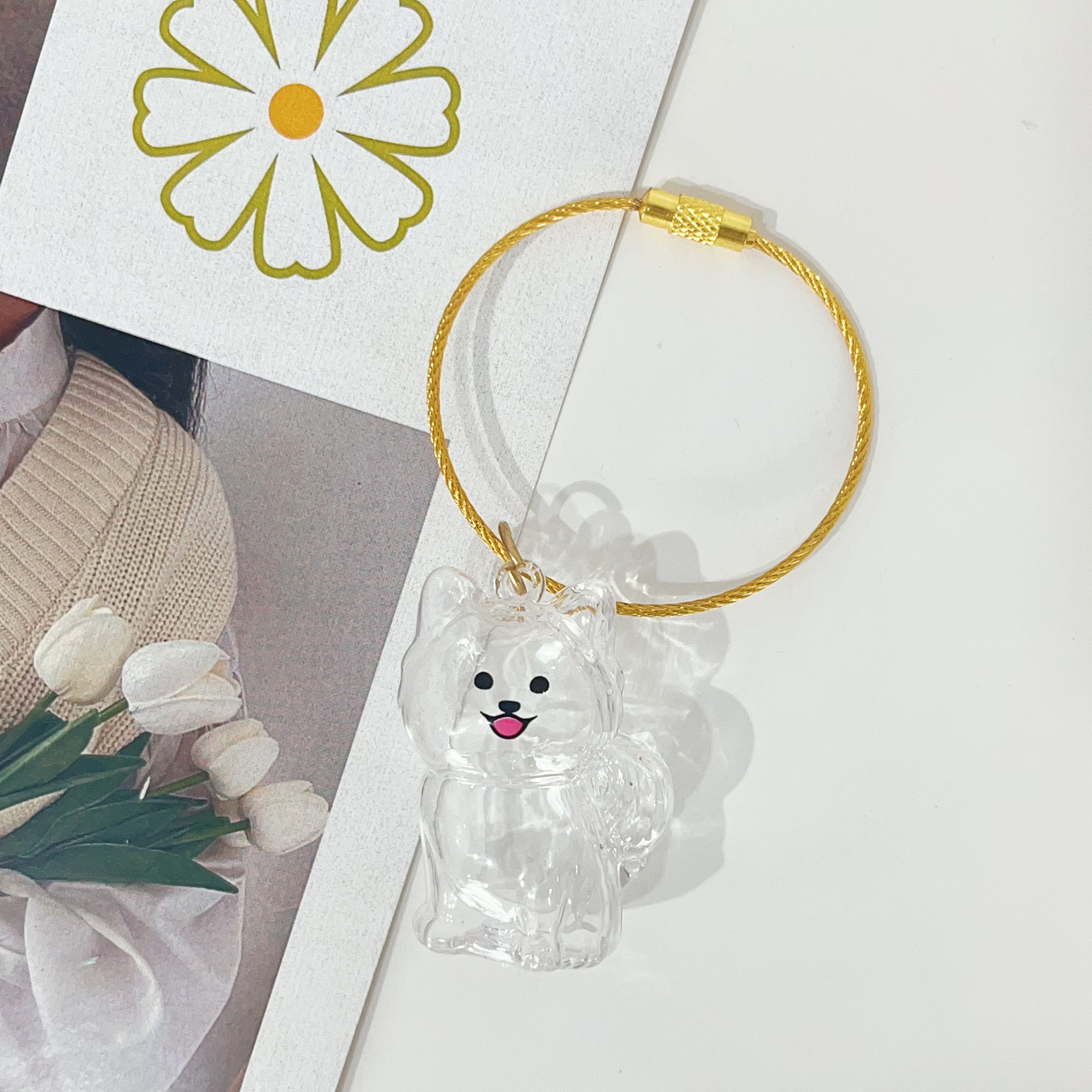 Pomeranian-gold circle buckle