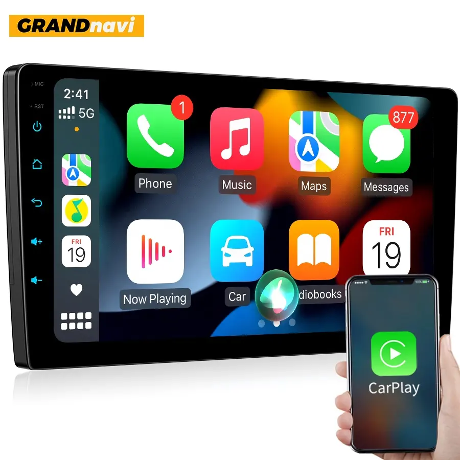 Grandnavi kit multimídia automotivo, 9 polegadas, touchscreen, android, sistema de navegação gps, estéreo, player de dvd para carro, rádio pioneiro