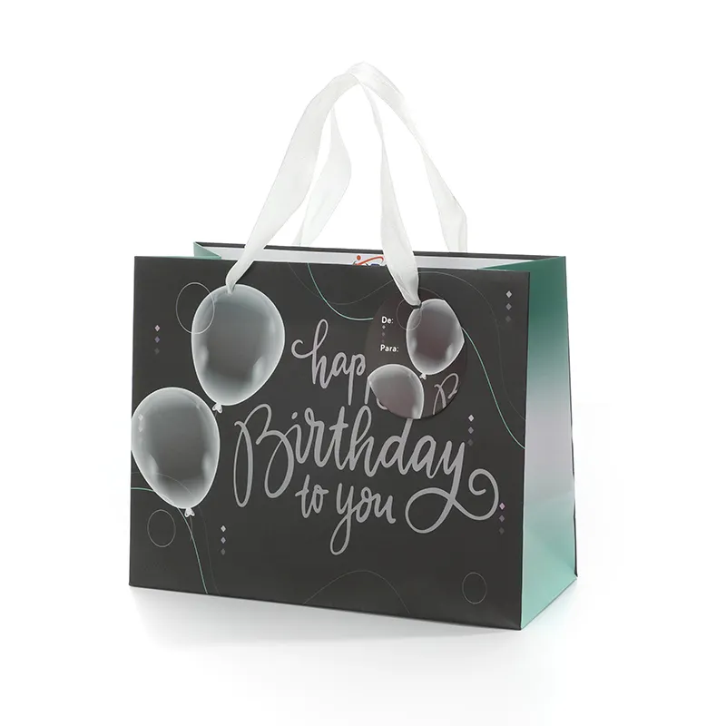 お祝いのためのショッピングギフトショッピングバッグ売れ筋ファッション絶妙な印刷プライベートスタイルの誕生日プレゼント紙袋