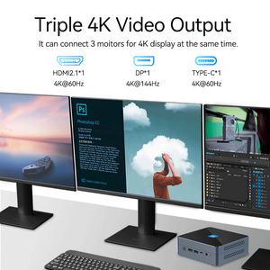 Mini PC Intel N200 de doble red, 32GB, DDR5, 4800MHz, 2TB, M.2, NVMe, 4K, UHD, salida de vídeo, WiFi6, BT5.2, USB3.2, ordenador de escritorio de oficina - Product Image 5