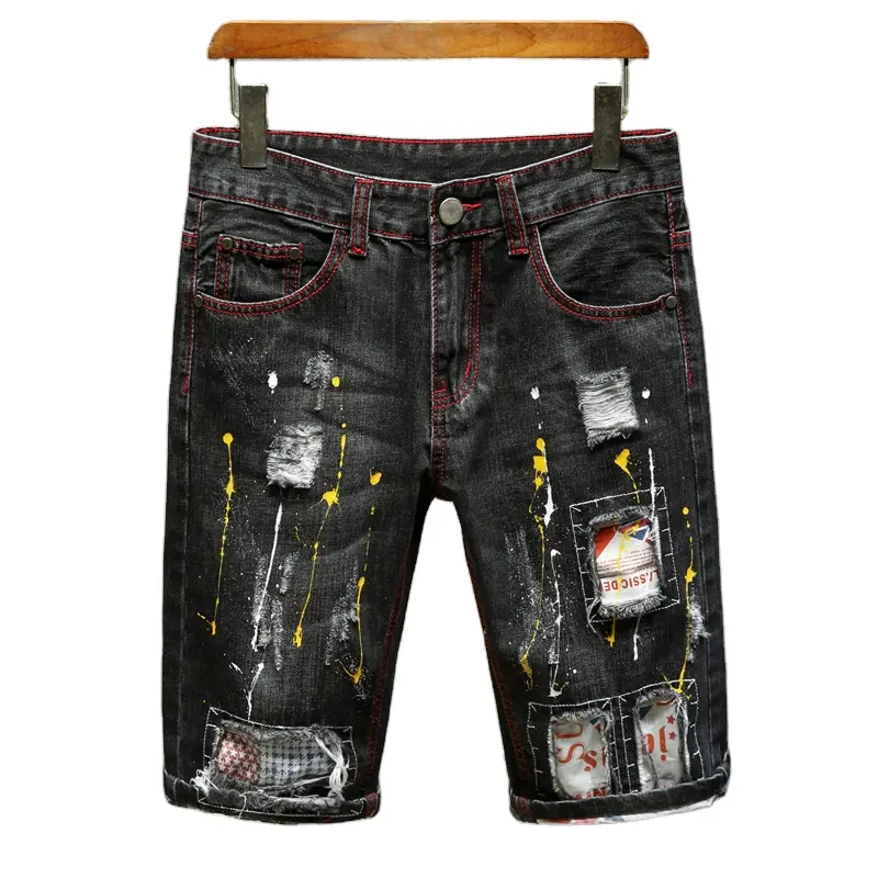 Denim per gli uomini Short Jean Half Pants Import Jean solo stile