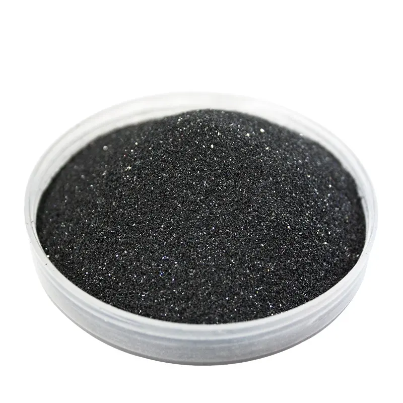 Carbure de silicium sic de poudre d'émeri de noir de catégorie métallurgique pour réfractaire