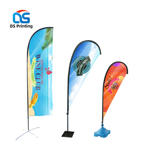 Tùy chỉnh ngoài trời đôi mặt quảng cáo khuyến mãi Giọt Nước Mắt lông cờ Cờ biểu ngữ bãi biển cờ - Product Image 3