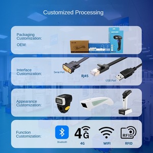 מערכת Pos rts usb עם סורק ברקוד קווית וקורא qr עבור סופרמרקט שימוש במלאי זמין