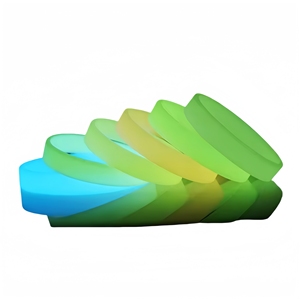 Bán Buôn Biểu Tượng Tùy Chỉnh Sáng <span class=keywords><strong>Glow</strong></span> Vòng Đeo Tay Cao Su Phát Sáng Huỳnh Quang Silicone Dây Đeo Cổ Tay Cho Khuyến Mãi - Product Image 5