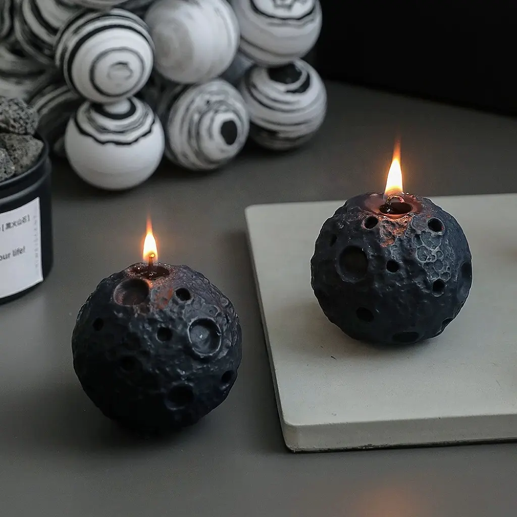 Velas de aromaterapia en forma de Luna personalizadas, cera de parafina, cera de soja mezclada, vela perfumada para decoración del hogar