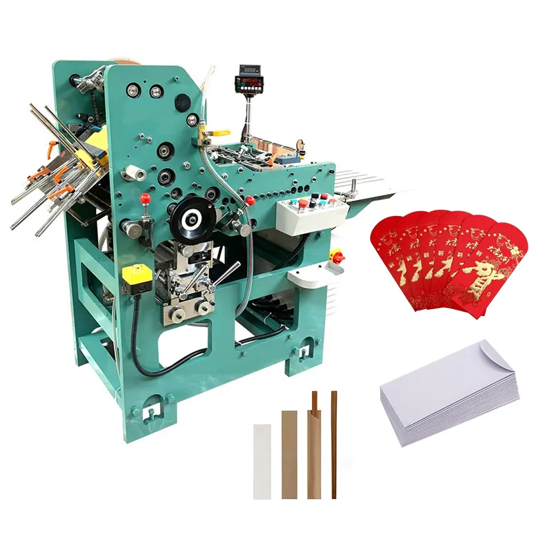Автоматическая машина для изготовления конвертов из мешков для семян, машина для изготовления конвертов с красным карманом, машина для изготовления конвертов