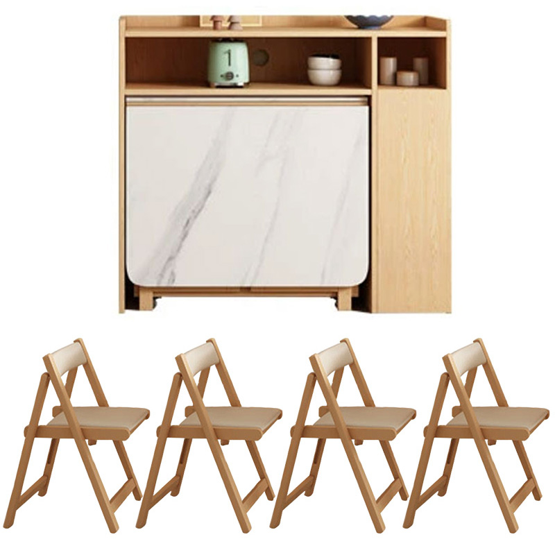 1 table, 4 chairs (rock slab)+ low cabinet
