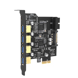Titric PCIe 1X เป็น4พอร์ต USB 3.2 Gen1 Type C 5Gbps PCIe CARD HUB USB 3.0 PCI Express BOARD อะแดปเตอร์ตัวคูณ PCIe Splitter - Product Image 1