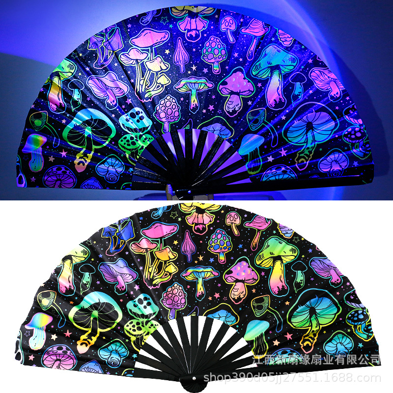 Cadre bambou noir-champignon fluorescent no4