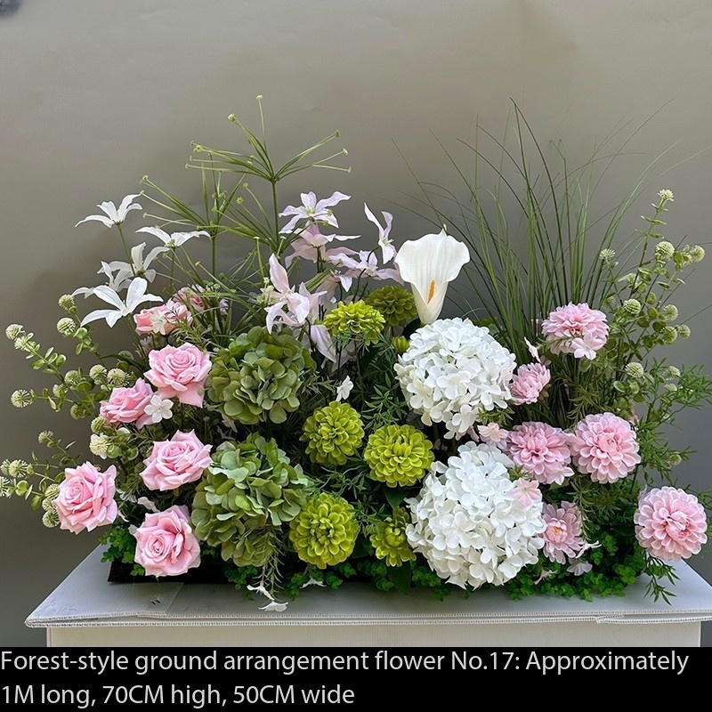 17Dépôt d'ensemble de paysage de plantes artificielles