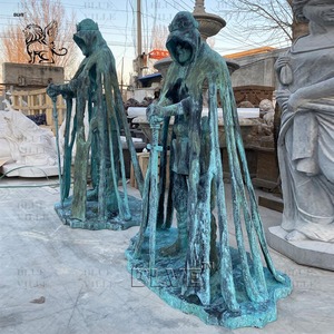 Blve ngoài trời lâu đài vườn cuộc sống Kích thước nổi tiếng con số đồng điêu khắc huyền thoại Vua Arthur Thời Trung Cổ Knight tượng - Product Image 5