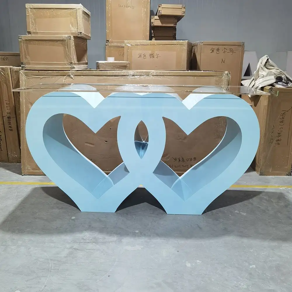 Wholesale Cheap Wedding heart shaped acrylic Table Wedding Round Elegant Cake Tables for Wedding Event Decorations