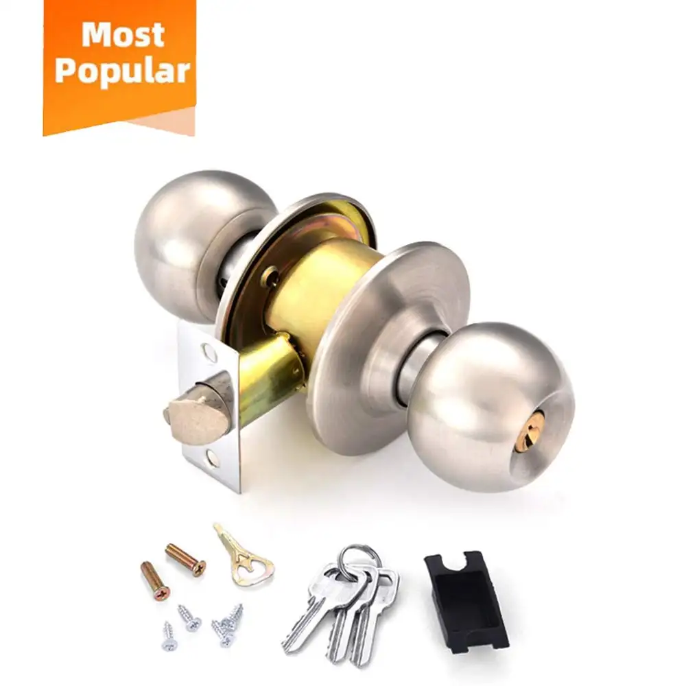 Best selling latest models knob lock tubular door knobs for interior doors with lock