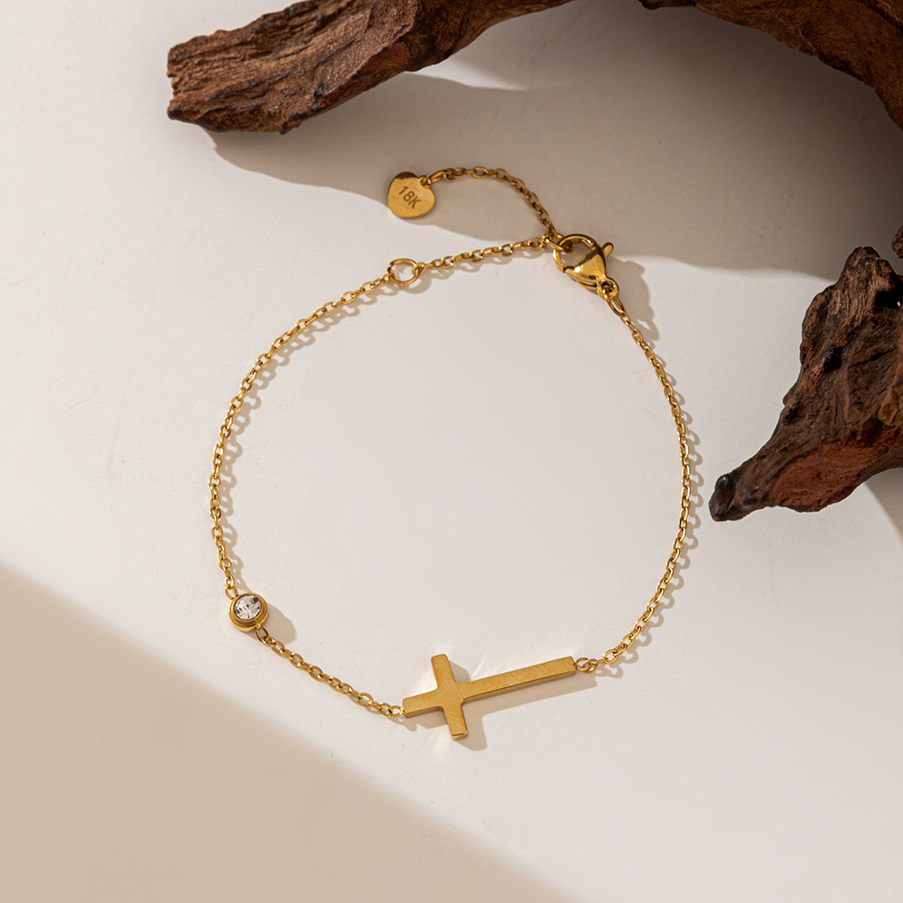 Croix Bracelet Or