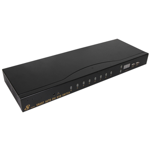 VCOM 8 <strong>Input</strong> <strong>1</strong> <strong>Output</strong> 4K Computer Video Switcher Metal Case DVI <strong>KVM</strong> <strong>Switch</strong> with Hotkey IR Remote Control