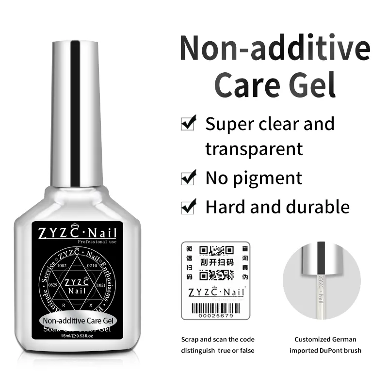 ZYZC Nagel Hard Builder verstärktes UV-klares Gel in einer Glasflasche verstärken dünne und verlängerte kurze Nägel Gel politur