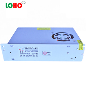 AC220V/110V voltaje de entrada salida única 13,8 V 12V 20a 250W Módulo de cadena de luz LED fuente de alimentación con ventilador - Product Image 6