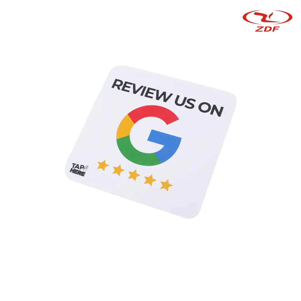 Revisão de nós no cartão NFC N-TAG 213/215/216 RFID Google Google Review Card Frequência de 13,56 MHz