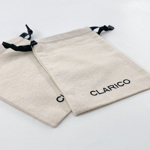 Wholesale Small Cotton <strong>Canvas</strong> Gift <strong>Pouch</strong> with Custom Logo Recyclable <strong>Drawstring</strong> Bag for Jewelry - Product Image 3