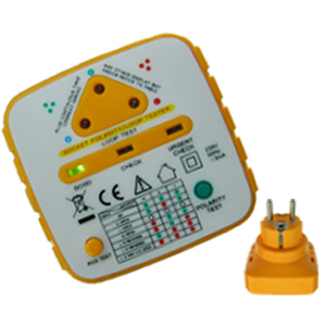 جهاز اختبار قطب المقبس الكهربائي EOUTIL، جهاز اختبار RCD، 230 فولت تيار متردد 10%، قابس أوروبي SK106 - Product Image 3