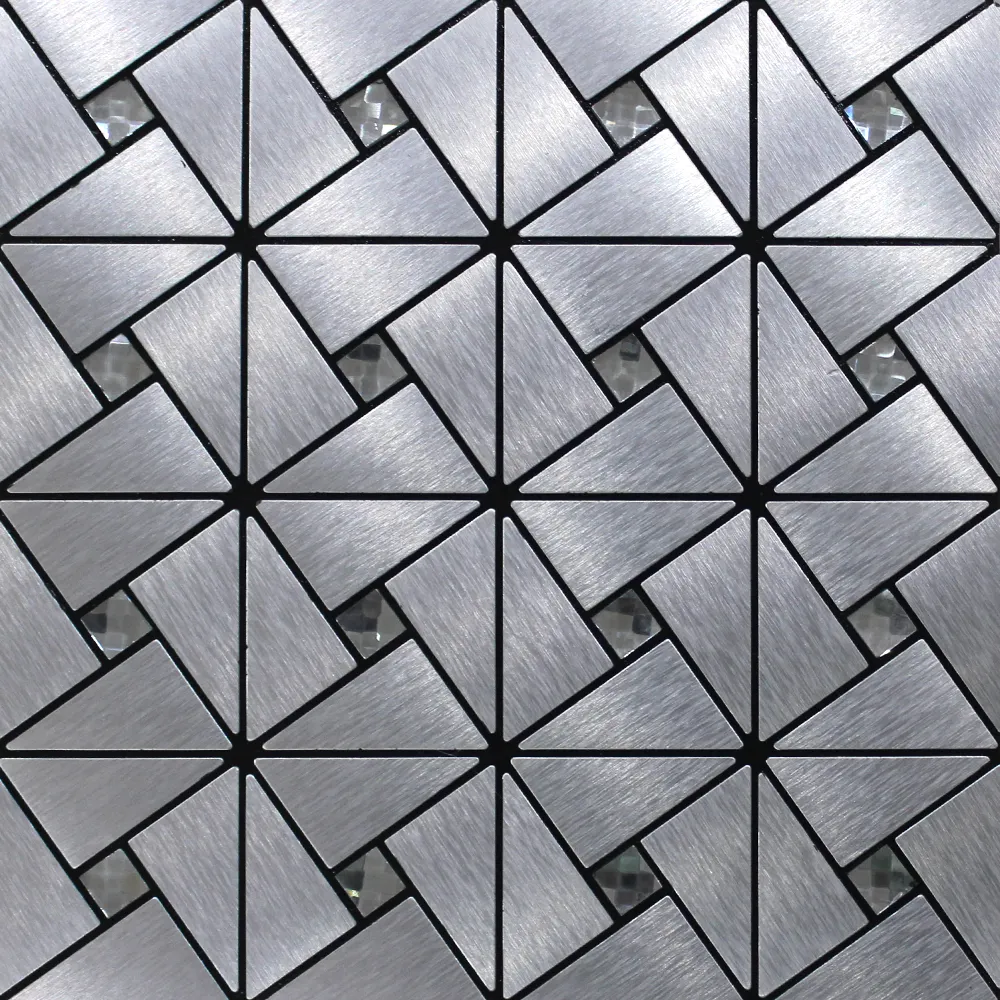 Rose Gold Square Padrão Irregular Fácil de Cortar Pvc Autoadesivo Peel And Stick Mosaic Tiles Para Decoração Da Parede