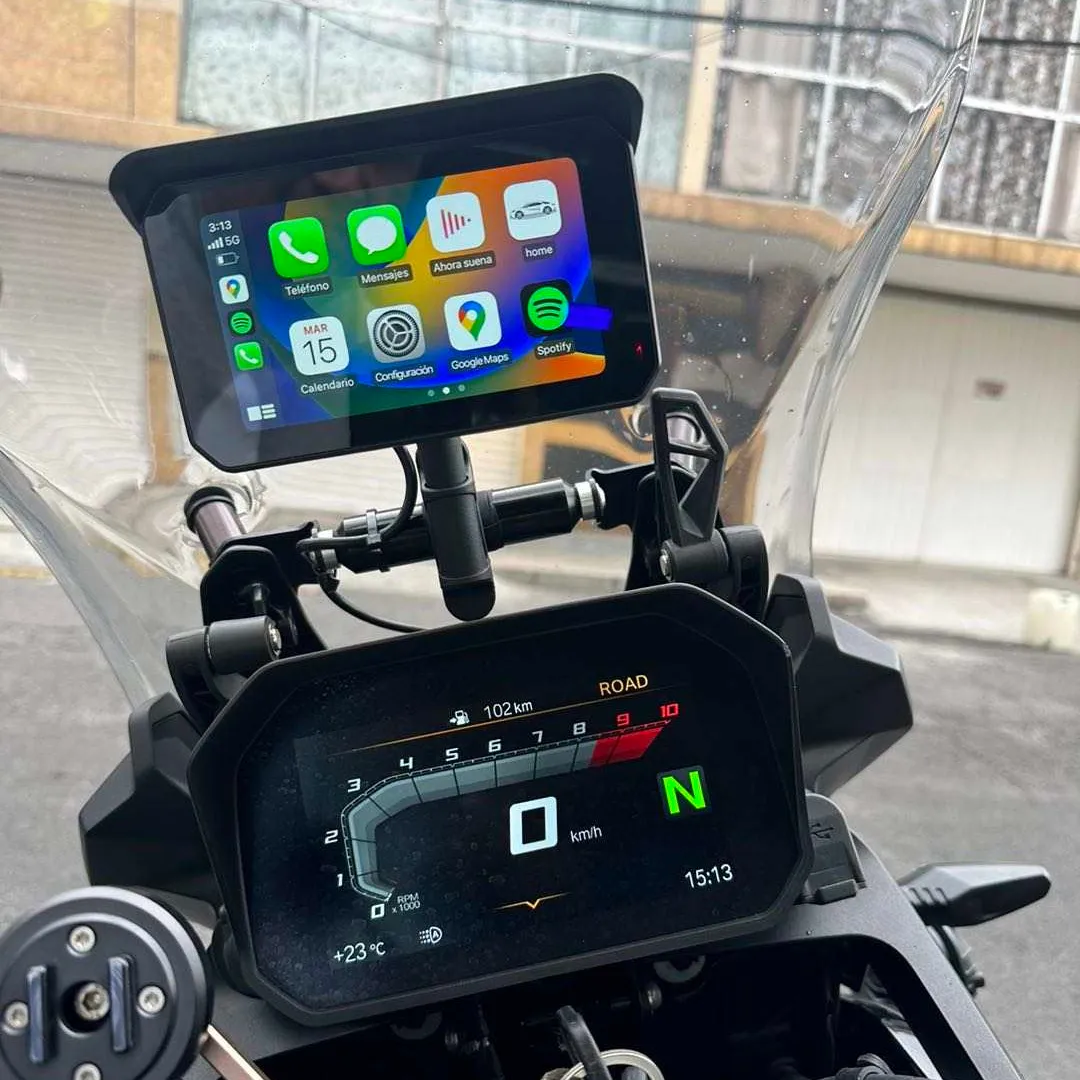 Ottocast 5 polegadas tela Carplay Android Auto Stereo impermeável Bluetooth Carplay tela motocicleta navegação GPS ao ar livre