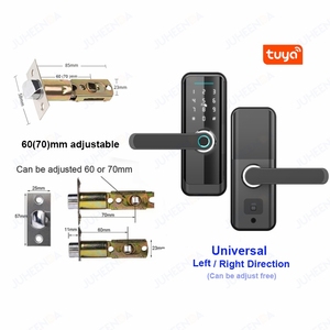 Ev apartman biyometrik parmak izi kartı şifre anahtar elektronik anahtarsız giriş TTLock BLE Tuya App Wifi madde akıllı kapı kilidi - Product Image 5