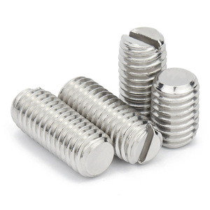 <strong>M1</strong>.6-M10 GB73 304 Stainless Steel Slotted Head Flat Point End Headless Grub Bolt Set <strong>Screw</strong> M2-M8 M2.5 M3 M4 M5 M6 M10 - Product Image 1