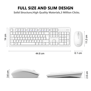 2.4GワイヤレスキーボードとマウスコンボセットキーボードゲーマーマウスワイヤレスキーボードPCオフィスホームオフィス - Product Image 5