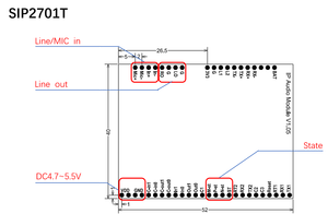 Sinrey SIP2701T <strong>SIP</strong> broadcast and <strong>intercom</strong> network audio module can be embedded in <strong>device</strong> Poe OEM industry application - Product Image 4
