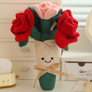 28cm 50cm Pink <strong>Red</strong> Rose Wholesale Cheap <strong>Plush</strong> Smiling Packaging Christmas Flowers <strong>Plush</strong> Toy Customized Kids Toys